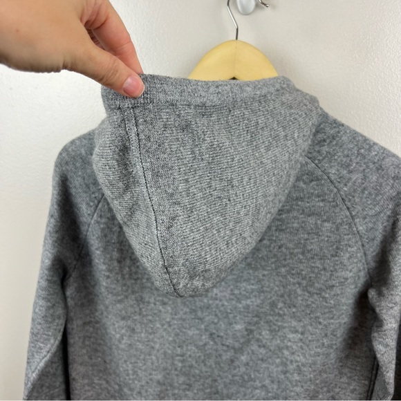 Boden Clarice Hoodie Sweater Size Small Gray Metallic Stripes Cashmere Blend - Picture 9 of 11
